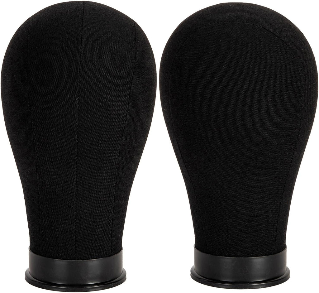 Wig Head with Stand - Canvas Mannequin Head for Wig Making & Display