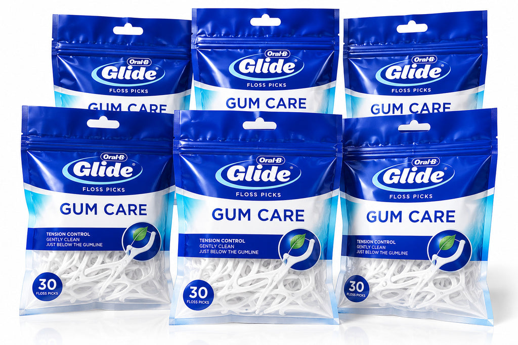 Dental Floss Picks for Deep Gum Care - 30 Count, 6 Pack