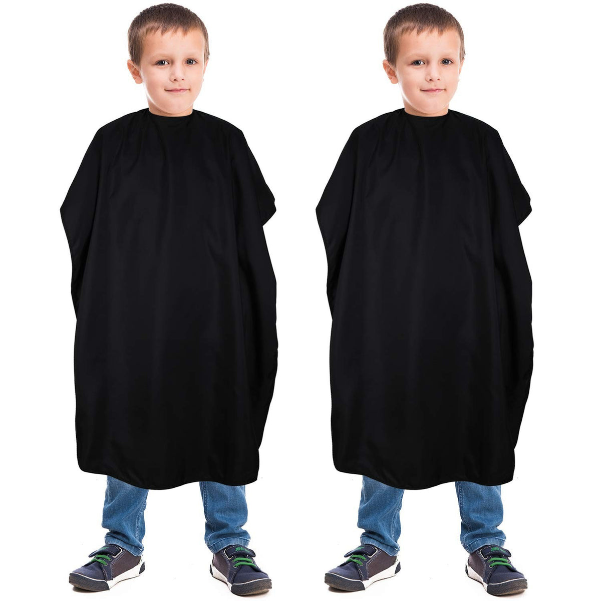 Kids Waterproof Hair Cutting Cape 2 Pcs Adjustable Salon Stylist Aprons