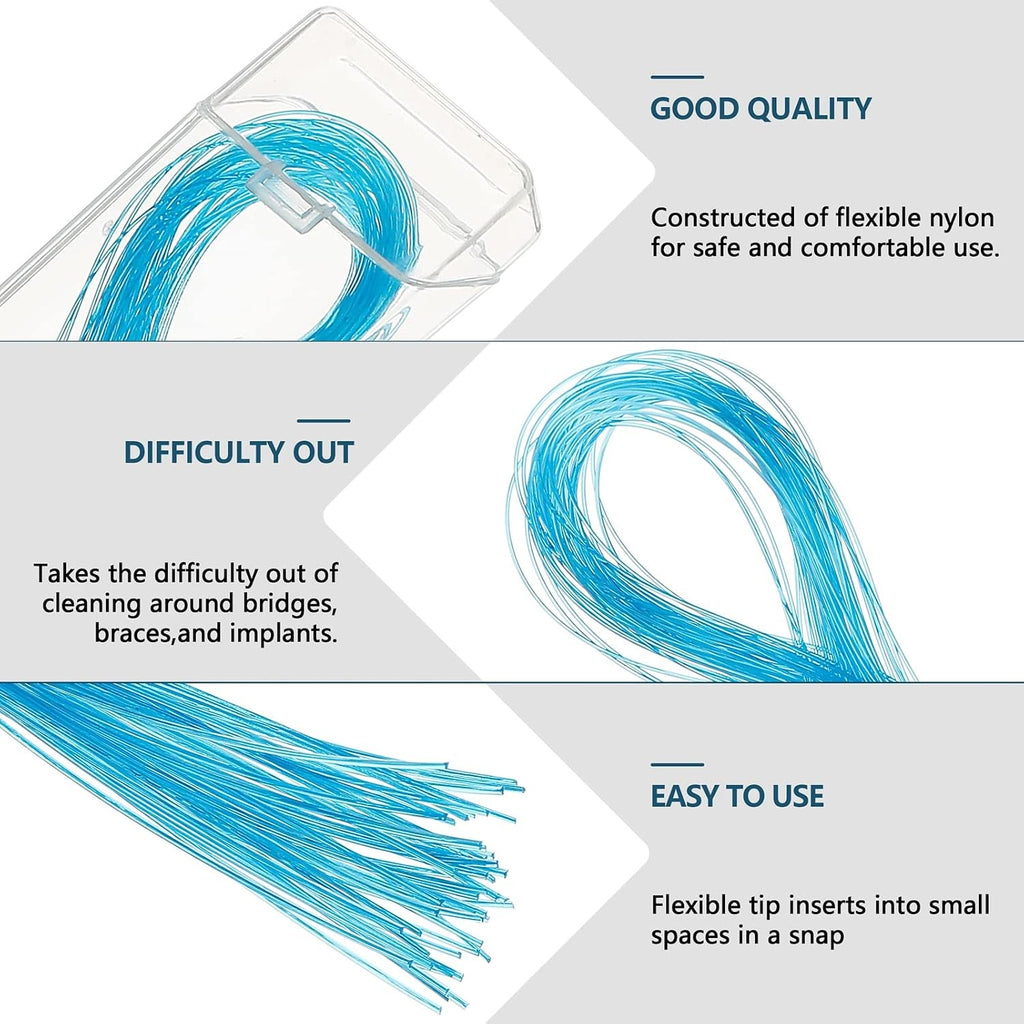 Dental Floss Threaders 200PCS for Braces & Bridges - Oral Care Tool Set