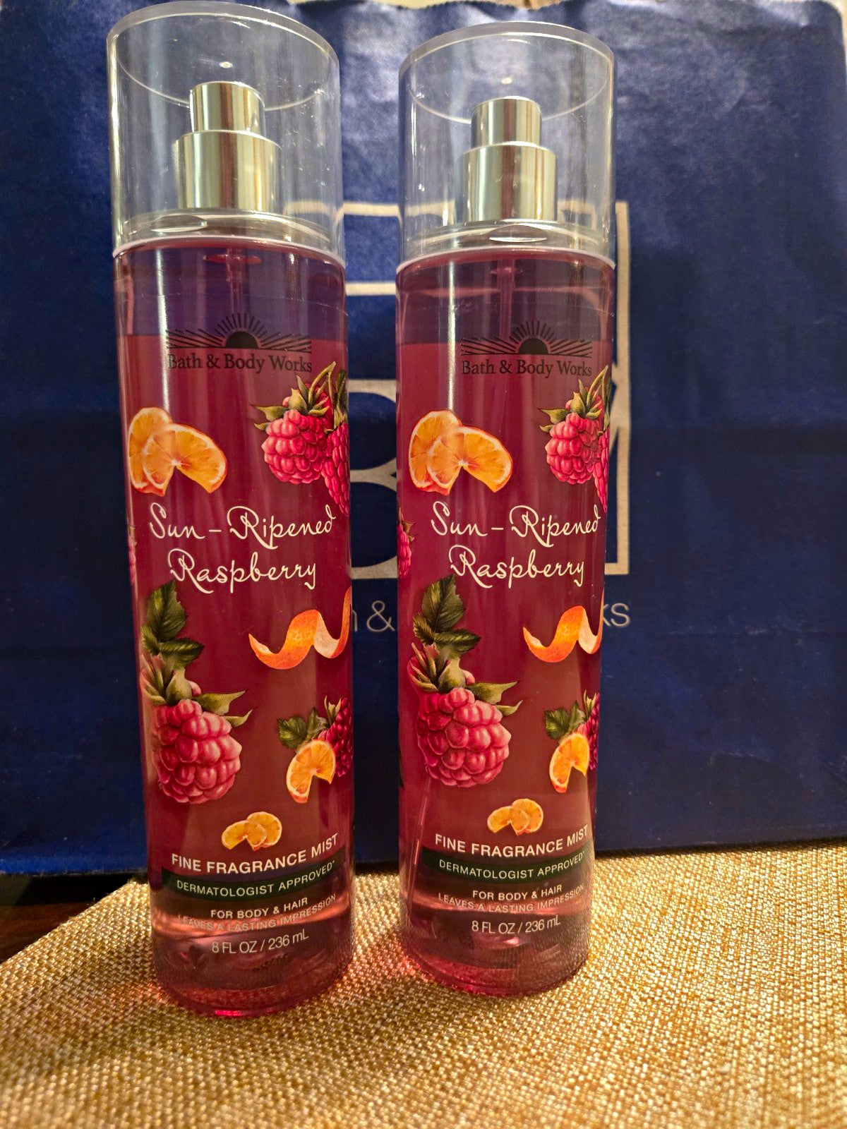 Sun-Ripened Raspberry Fragrance Mist 8 oz - Lot of 2