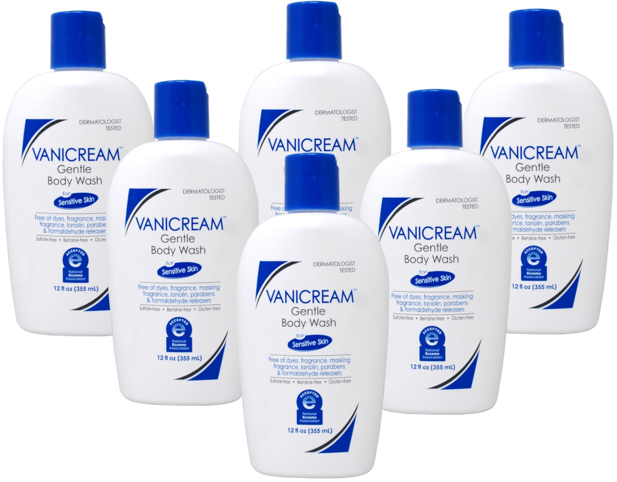Gentle Fragrance-Free Body Wash for Sensitive Skin - 12 fl oz, 6 Pack