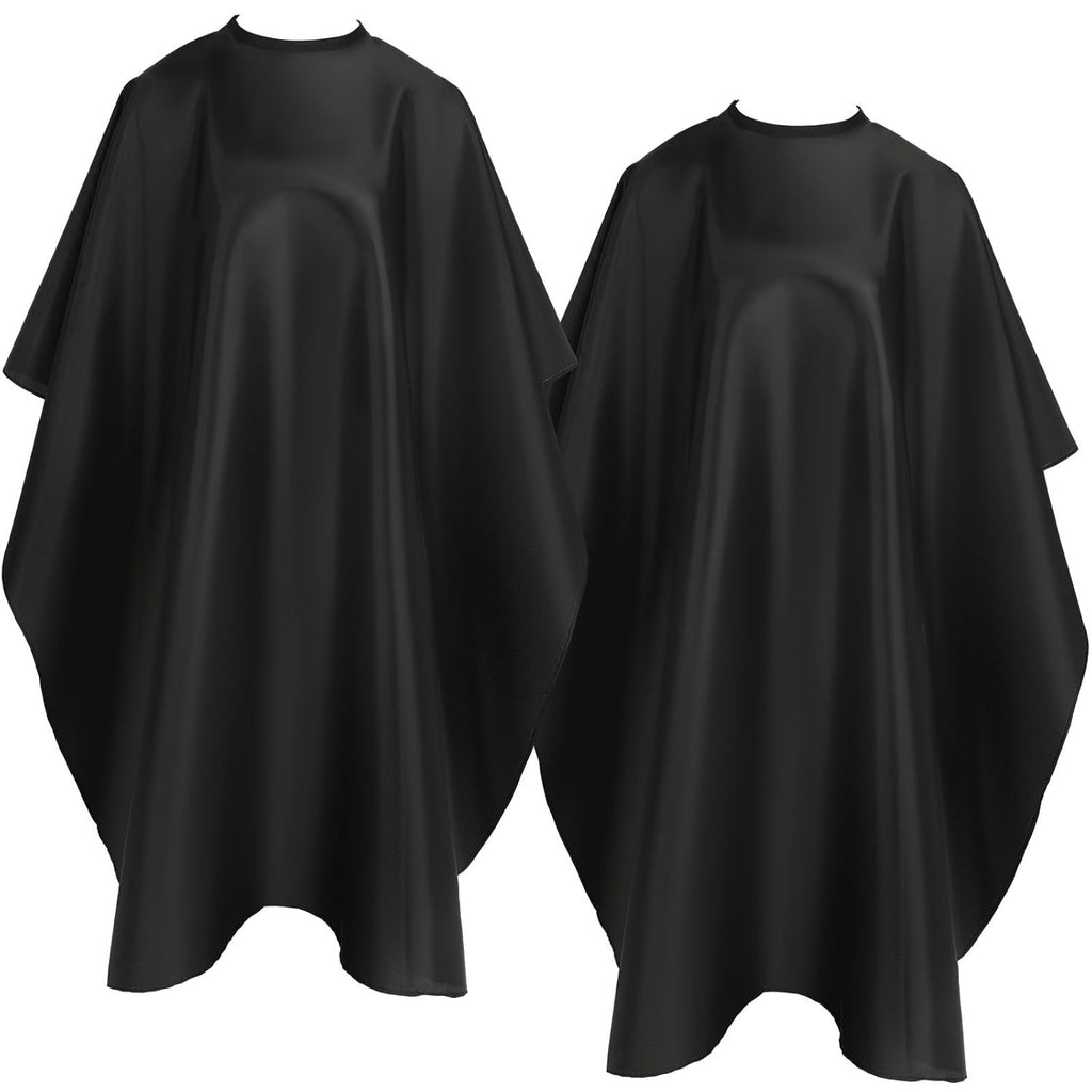 2Pcs Professional Waterproof Barber Capes with Snap Closure for Haircut & Styling