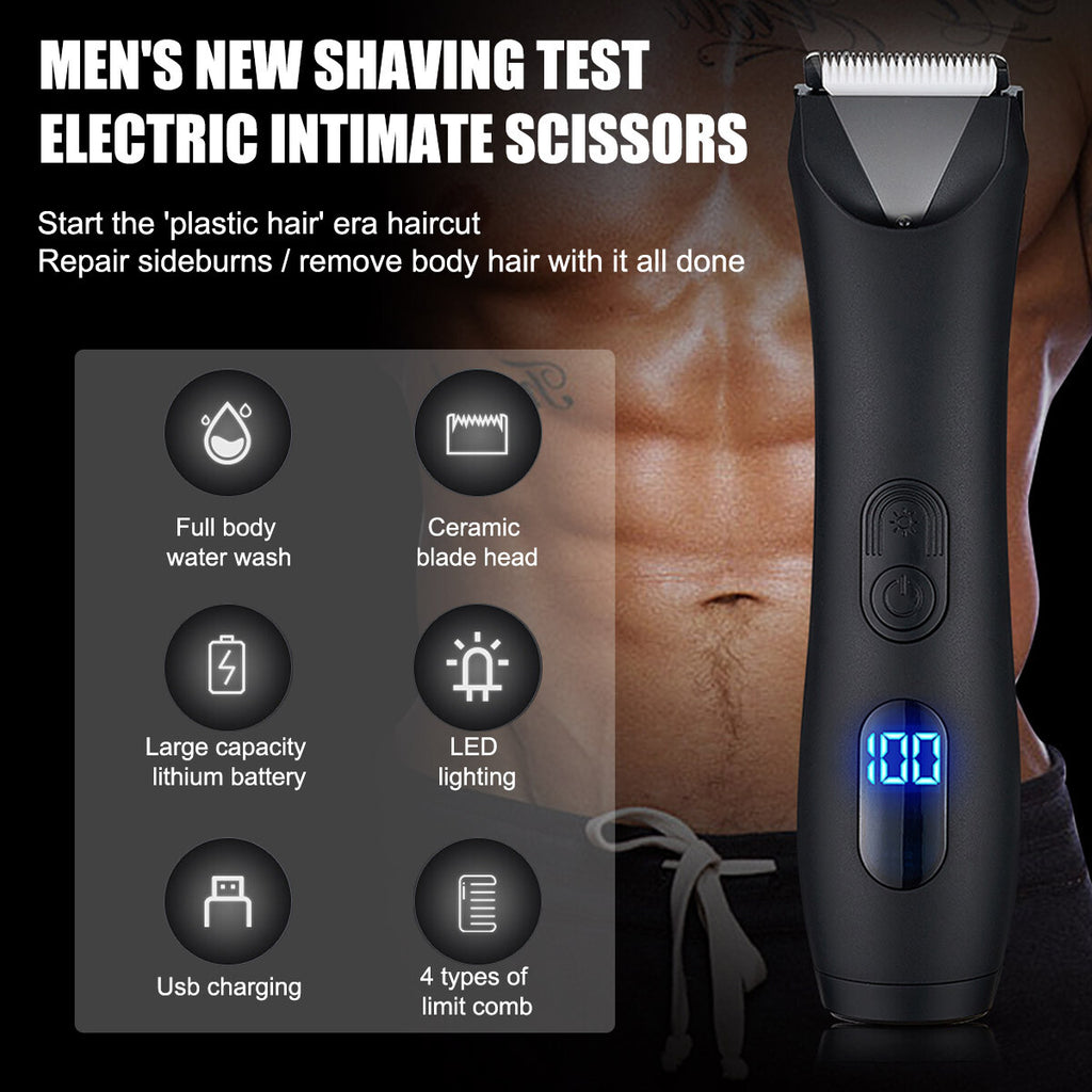Cordless Men’s Hair Clippers & Beard Trimmer Machine - Water Washable, Long Battery Life