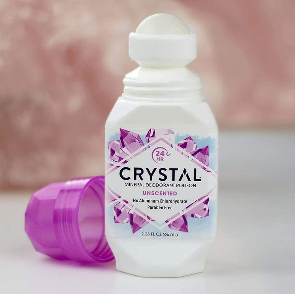 Natural Alum Stone Deodorant - Mineral Crystal Roll-On for Sensitive Skin
