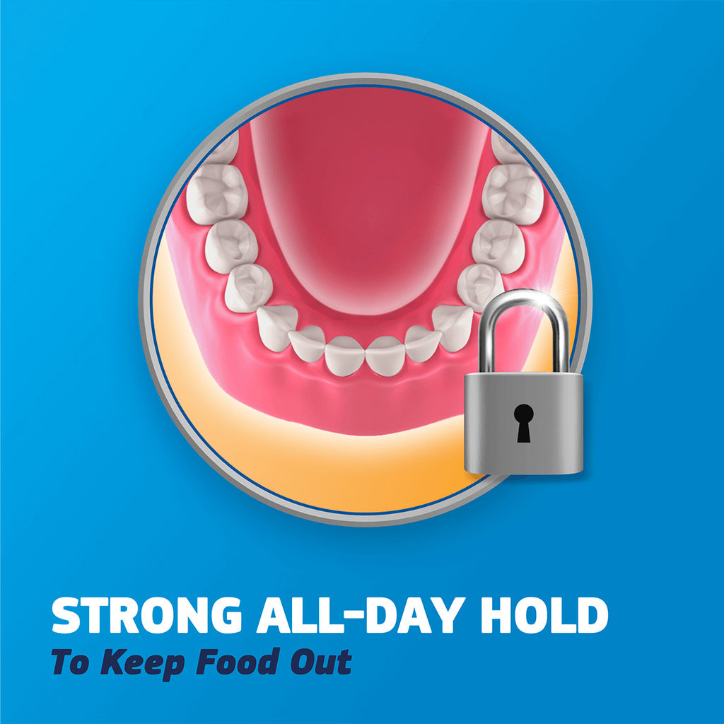 Denture Adhesive Powder Extra Hold 2.7oz - Strong All-Day Grip
