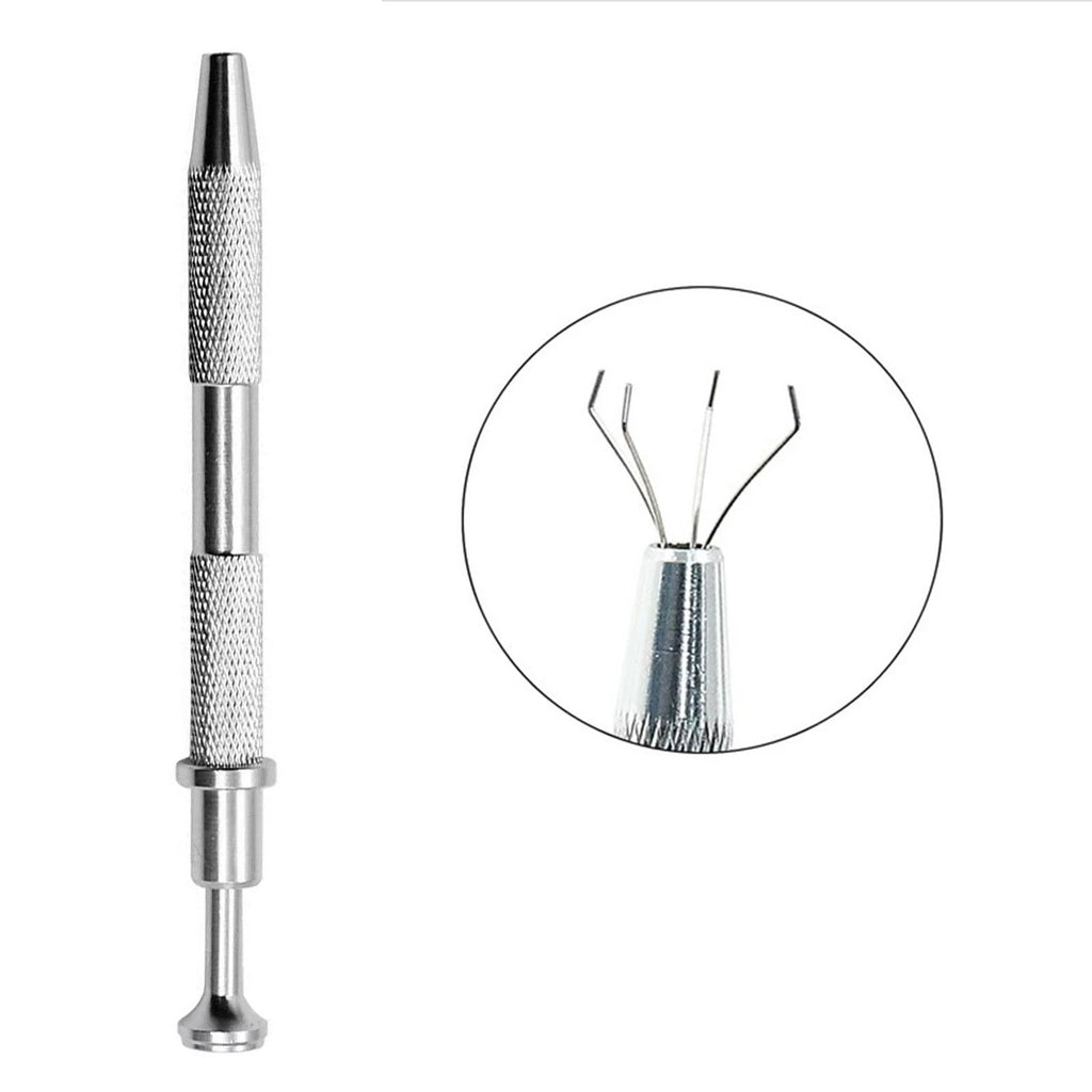 4-Claw Aluminum Grabber Tool for Jewelry, PCB & Tiny Parts—Rhinestone Claw Tweezers