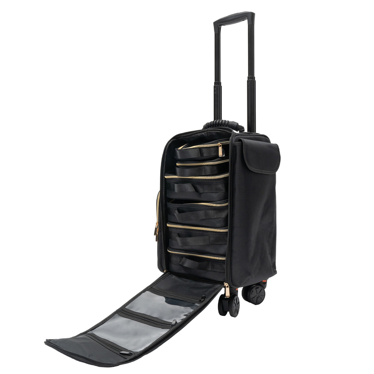 Professional Rolling Makeup Case with Storage Organizer for Cosmetics