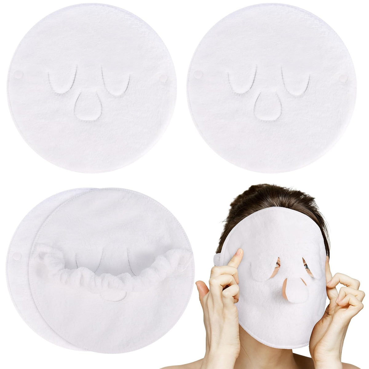 Reusable Face Steaming Towel Set - Hot Cold Compress Spa Towels for Skin Care