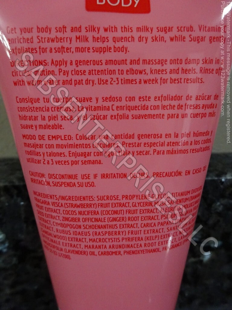 Hydrating Strawberry Milk Body Sugar Scrub - 6 fl oz, Pack of 5