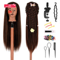 28-Inch Synthetic Hair Mannequin Head for Hair Styling & Cosmetology Practice