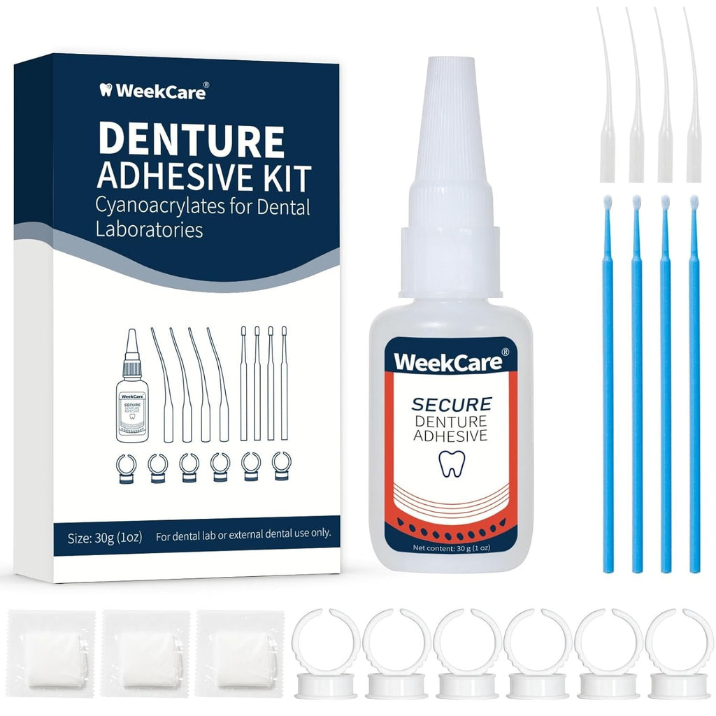 Denture Repair Glue 1oz - Fast-Setting Strong Bond for Broken Dentures
