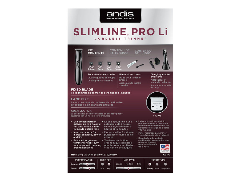 Cordless T-Blade Trimmer for Hair & Beard Grooming - Lightweight, Ergonomic, Includes Attachments