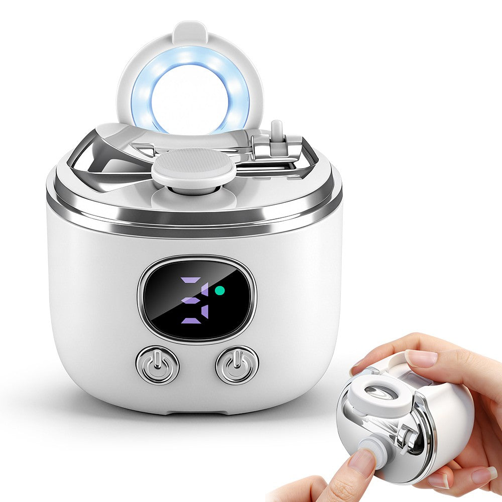 Electric Nail Clipper for Thick Nails with LED Lights & Magnifier - Automatic Trimmer
