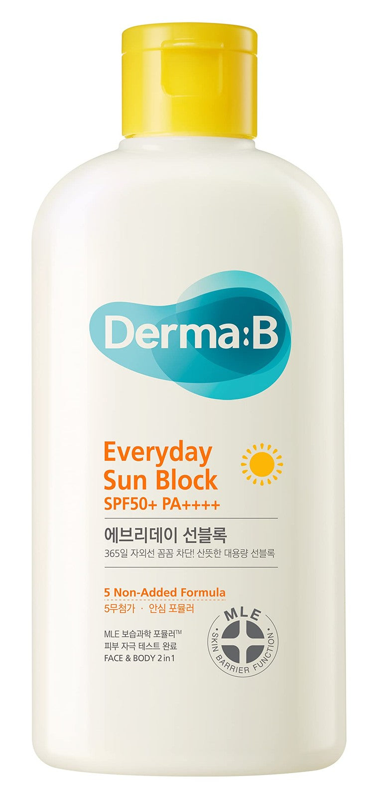 Derma B SPF50+ PA++++ Sun Block Large Size Sunscreen Lotion 6.7 Fl Oz