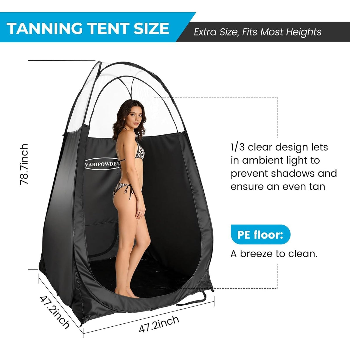 Large Portable Spray Tan Tent with Carry Case - Pop Up Tanning Booth