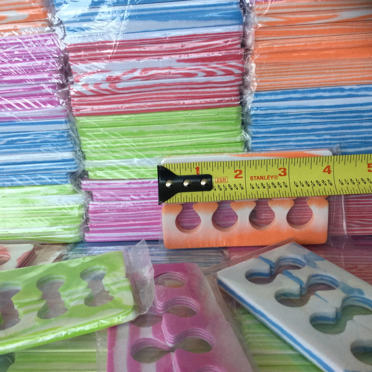 100 Pairs Soft Foam Toe Separators for Pedicure Spa Use - Individual Warp
