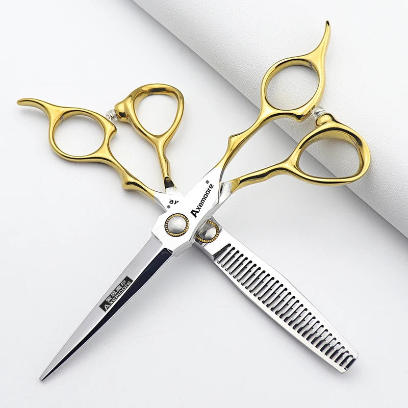 Professional Barber Scissors Set - Thinning & Cutting Shears for Salon Use