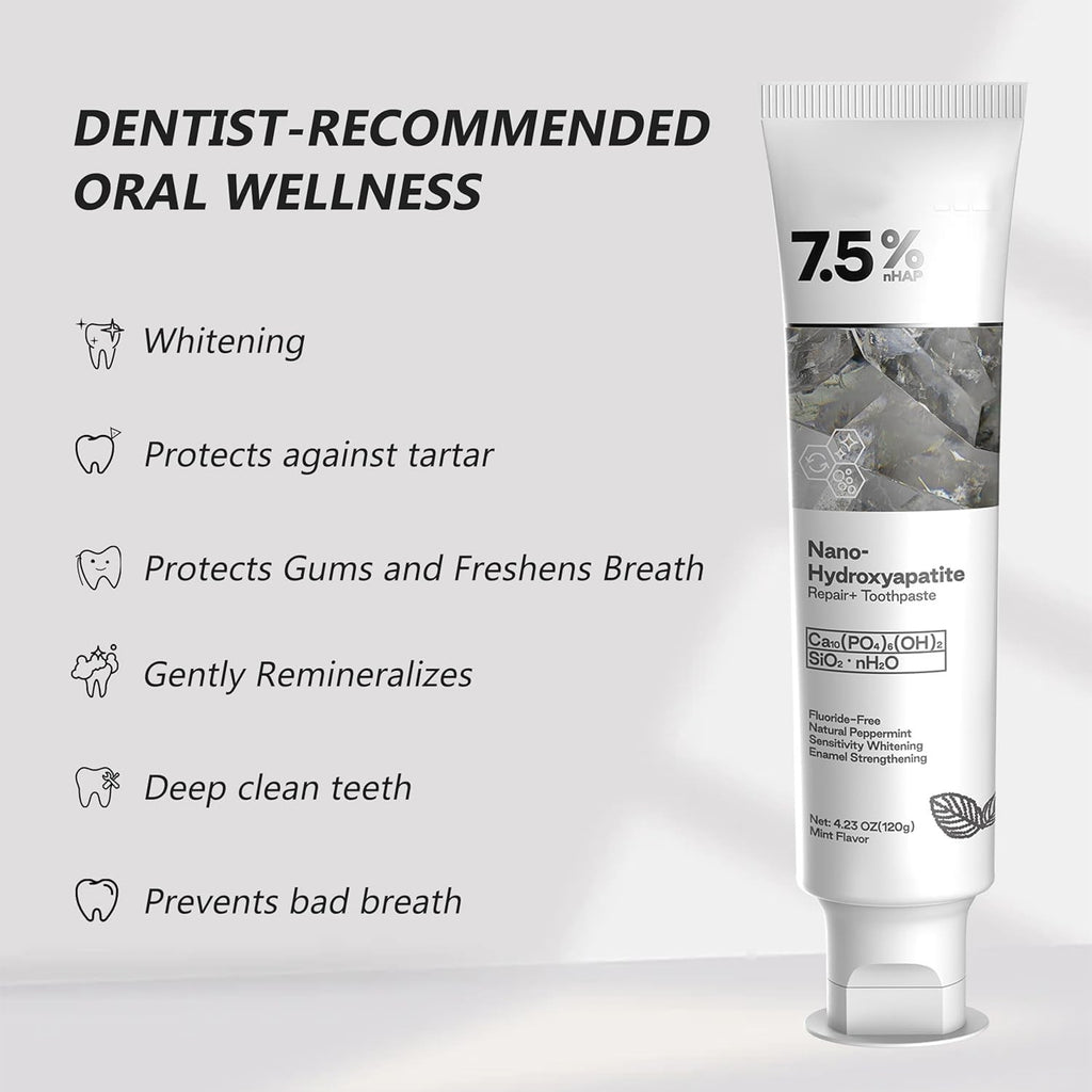 Hydroxyapatite Toothpaste for Sensitive Teeth - Deep Clean & Enamel Repair