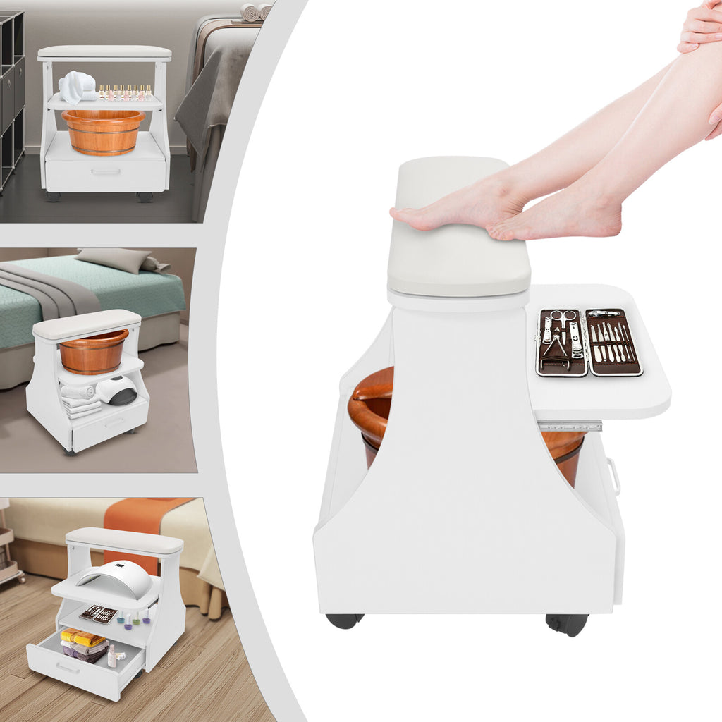Manicure Pedicure Trolley Cart for Nail Salon, Mobile Salon Storage Organizer