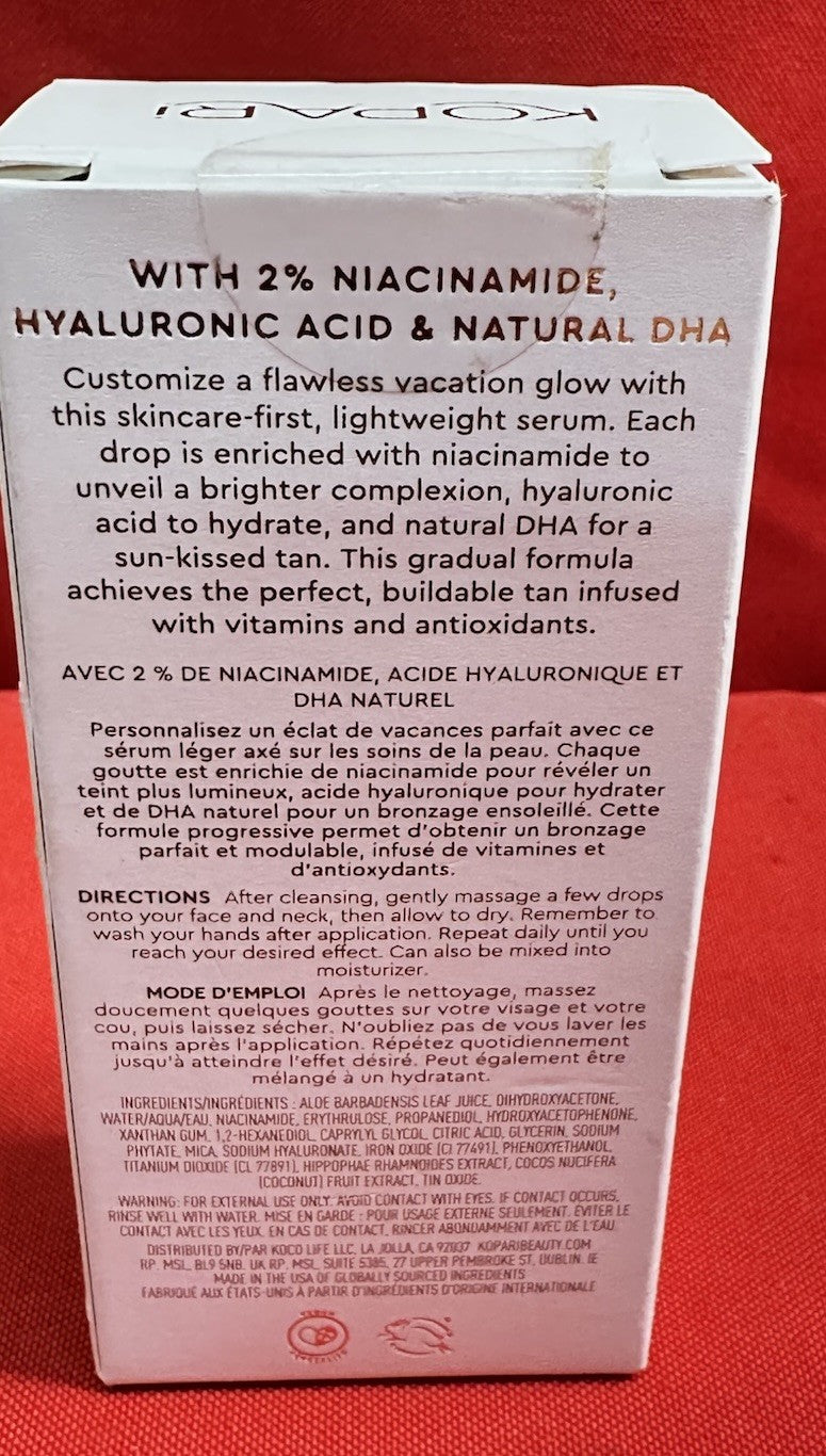 Gradual Self Tanning Face Serum with Niacinamide - 30ml, Hydrating & Brightening