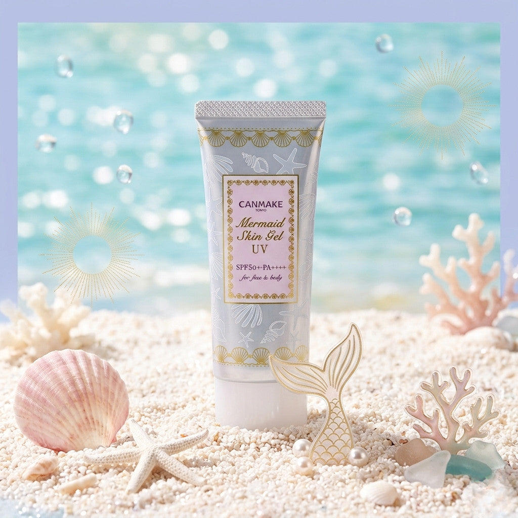 CANMAKE Mermaid Skin Gel UV SPF 50+ PA++++ Invisible Sunscreen 40g - Clear