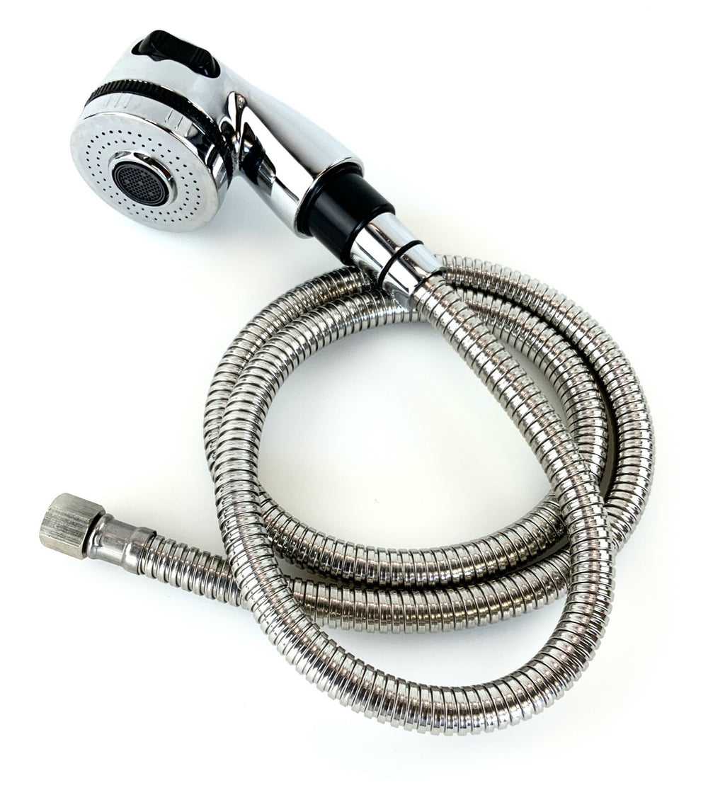 Large Chrome Shampoo Sprayer for Salon Equipment - 47 Inch Hose