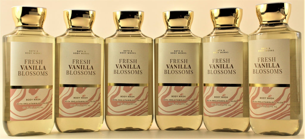 Bath & Body Works Vanilla Blossom Body Wash Set - 6 x 10oz Shower Gels