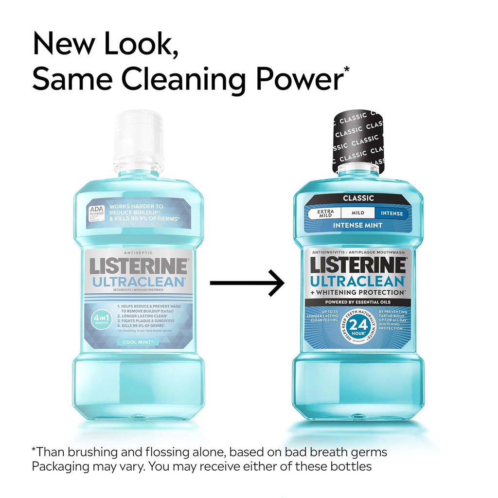 Antiseptic Mouthwash with Whitening Protection for Fresh Breath and Gum Health