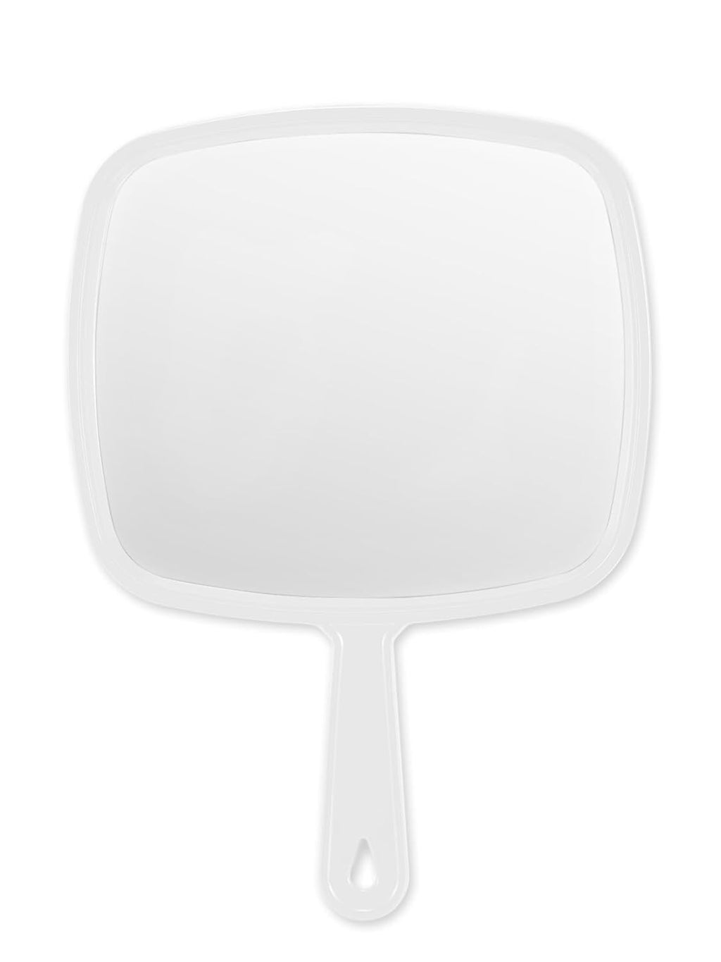 Handheld Mirror for Hairdressing Salon, 12.4 x 9 Inches, White