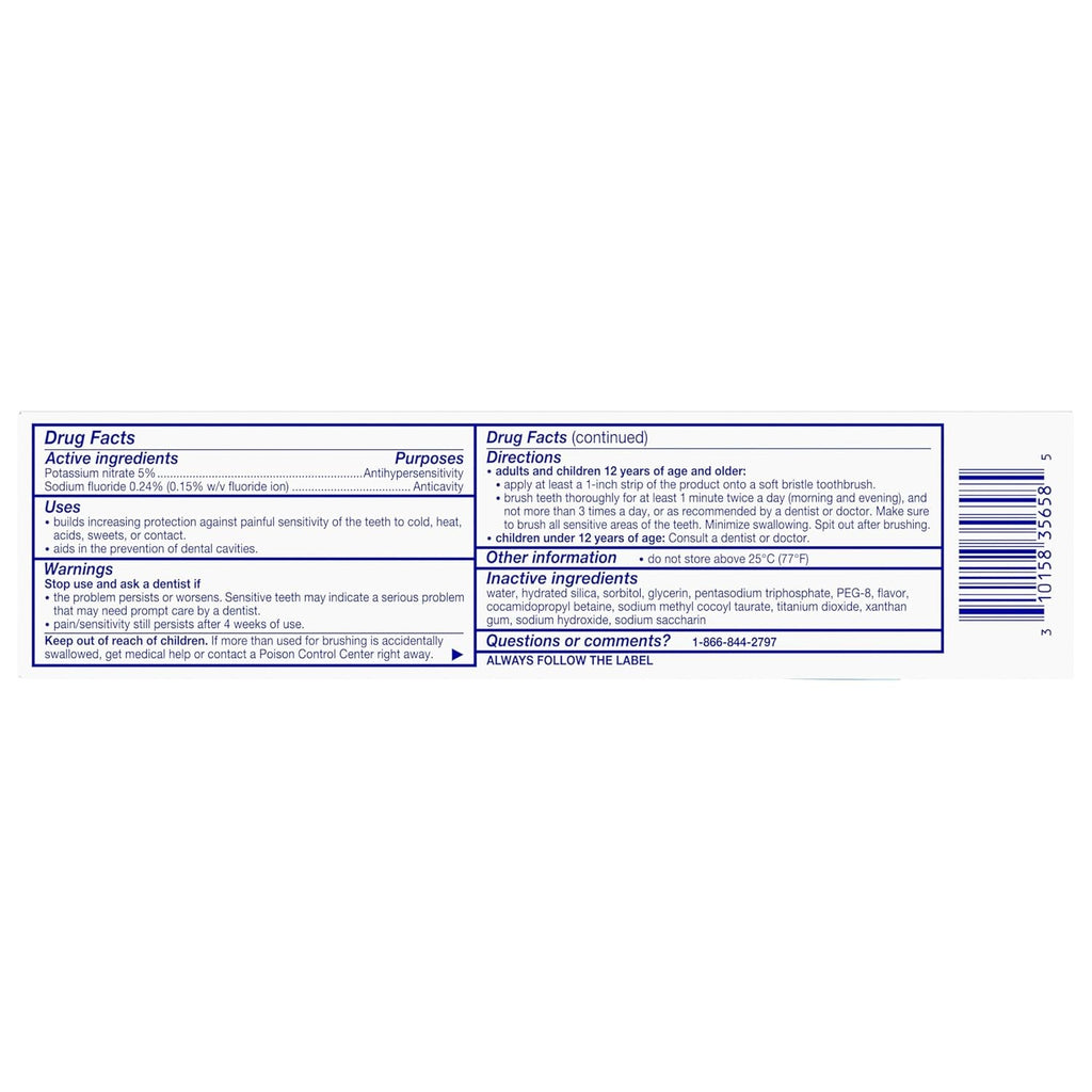 Sensodyne Extra Whitening Cool Mint Toothpaste for Sensitive Teeth 4 oz