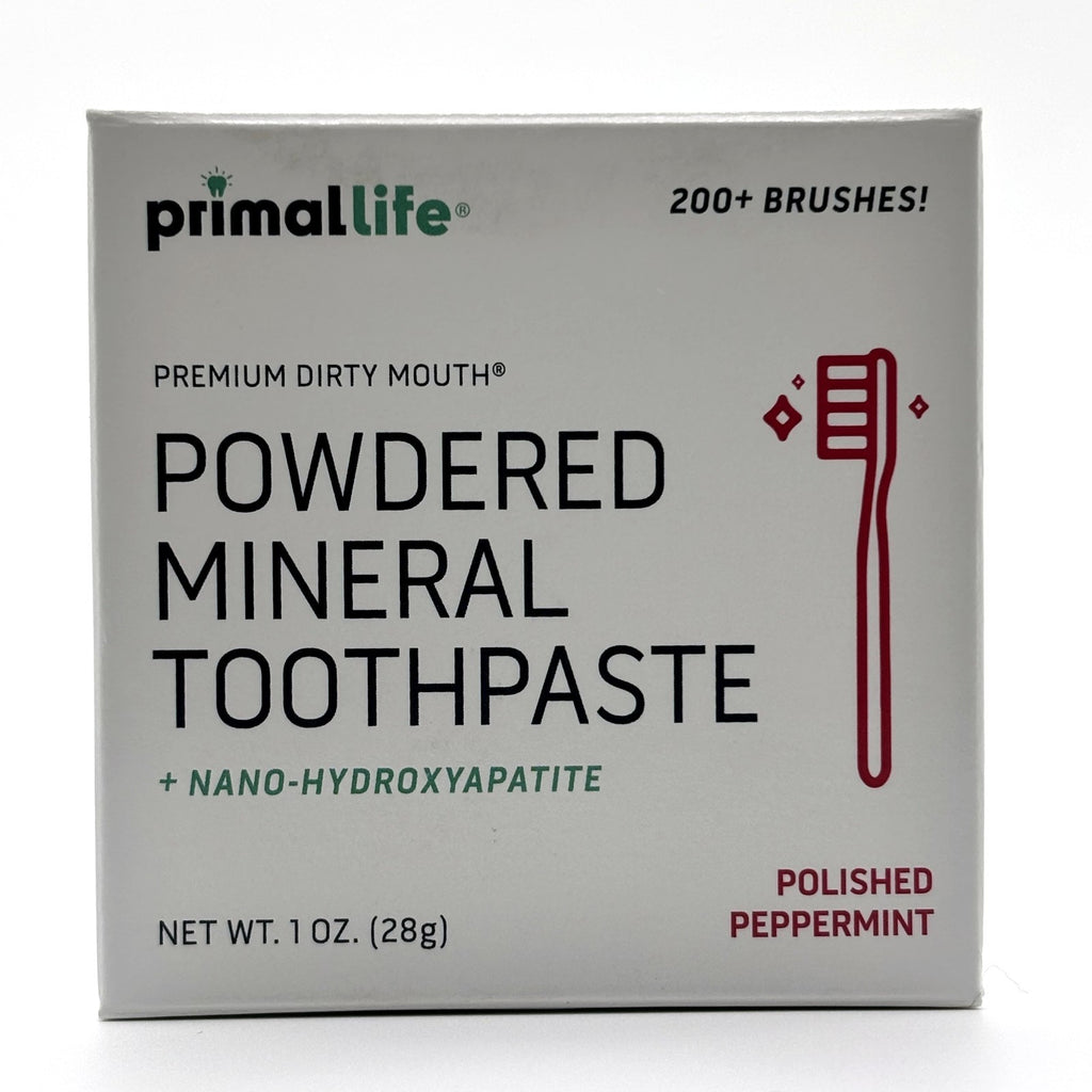 Natural Toothpowder with Nano-Hydroxyapatite Peppermint - Fluoride-Free 1oz