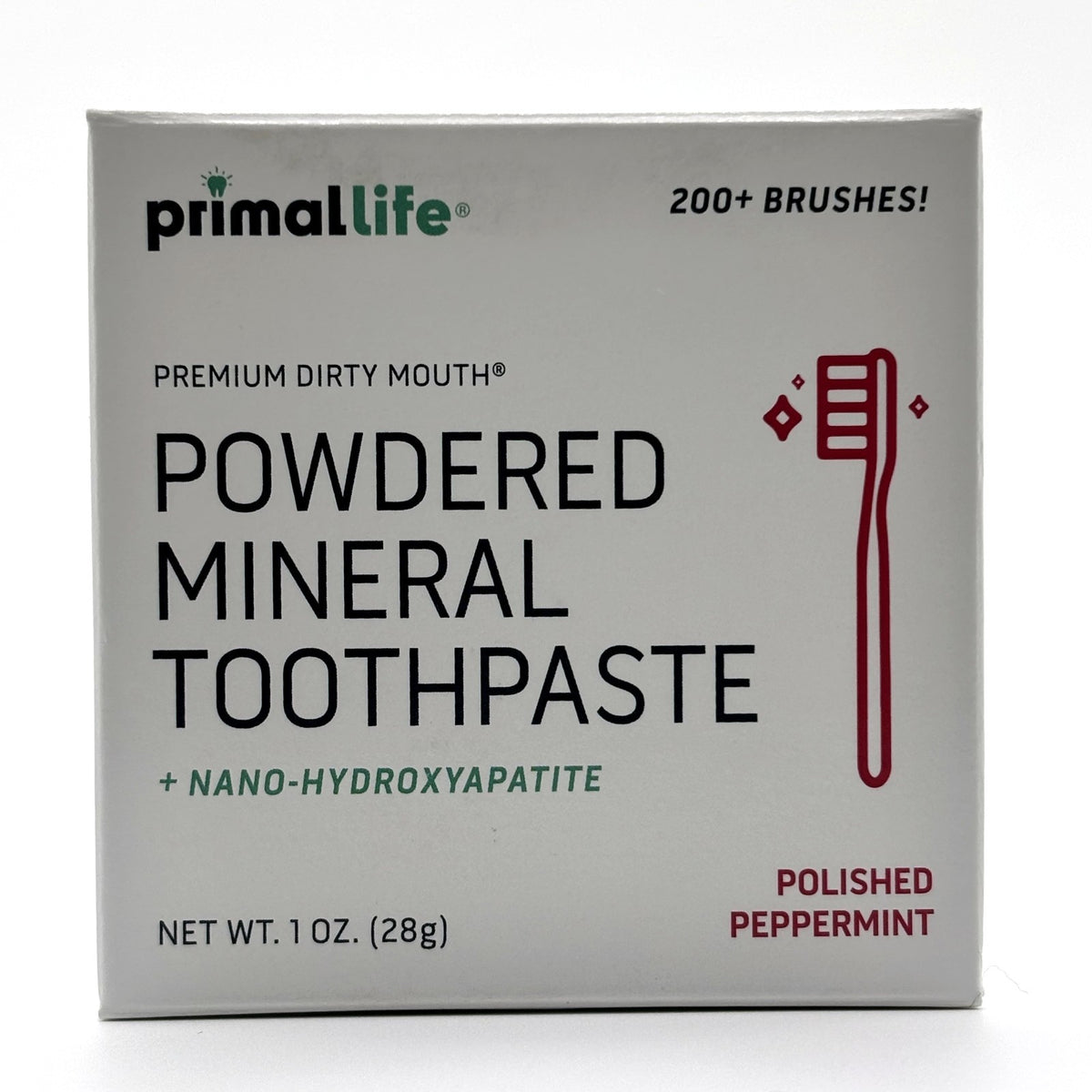 Natural Toothpowder with Nano-Hydroxyapatite Peppermint - Fluoride-Free 1oz
