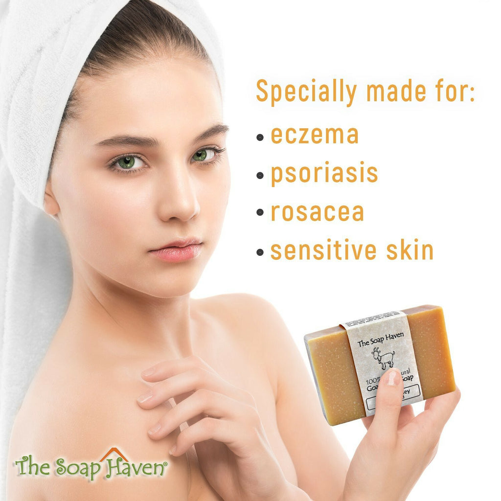 Goat Milk & Honey Unscented Handmade Soap Bars - All Natural Skin Care