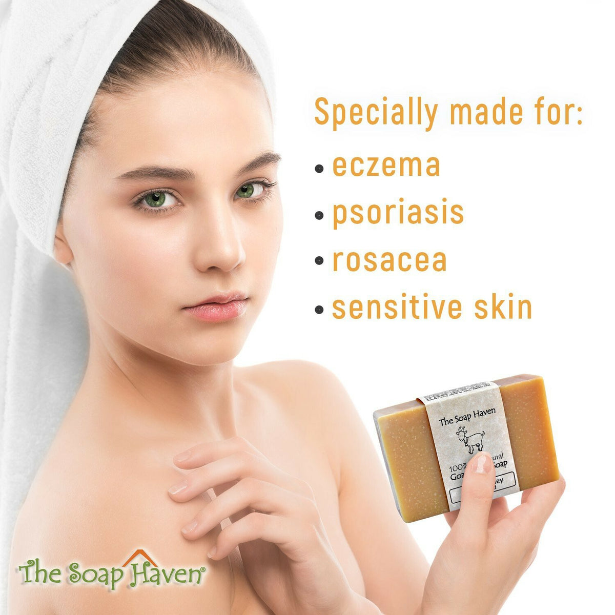 Goat Milk & Honey Unscented Handmade Soap Bars - All Natural Skin Care