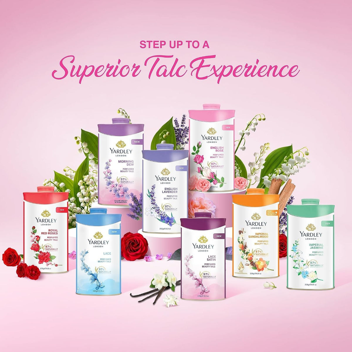 Gentle Lavender Rose Talc 100g - Refreshing Body Powder for Daily Use