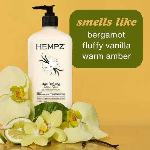 Hempz Age Defying Body Lotion with Peptides & Caffeine 17oz - Moisturizing & Firming