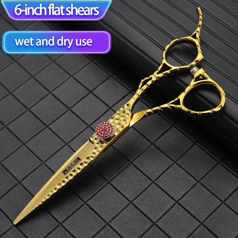 6 Inch Blue Diamond Steel Barber Scissors Sharp Haircut Shears Professional Salon Tool