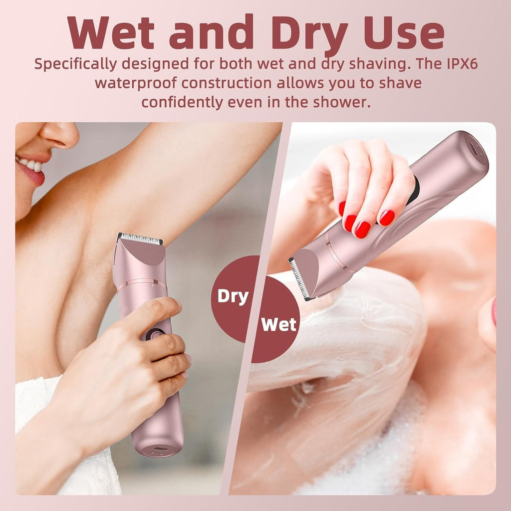 Women's 3-in-1 Rose Gold Bikini Trimmer & Facial Hair Remover