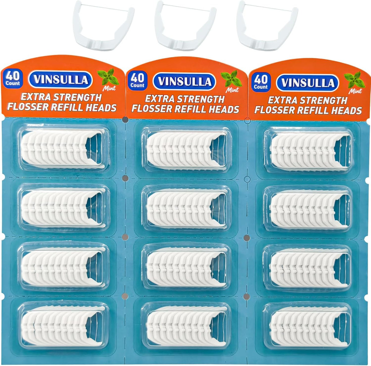 Flosser Refill Heads Compatible with Listerine Ultraclean Access - Mint 3 Pack