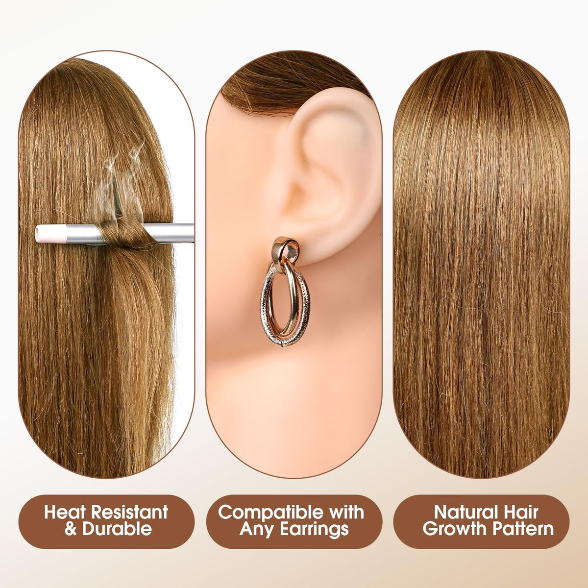18 Inch Human Hair Mannequin Head for Hair Styling & Training Kit
