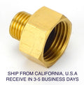 Heavy Brass 1/4 Inch to 1/2 Inch Water Hose Adapter for Salon Shampoo Bowls