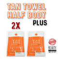 Tan Towel Half Body Tanning Towels Packets - 2 Sets