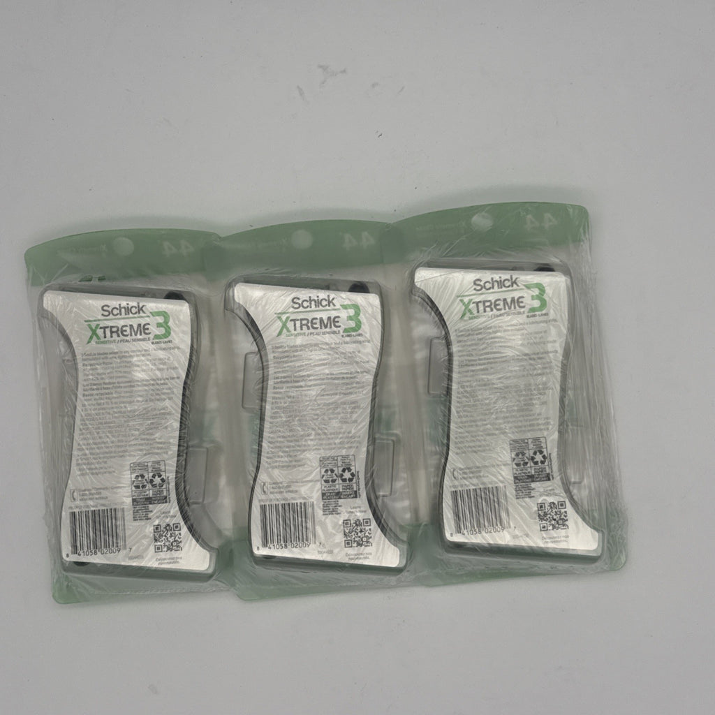 3 Pack Disposable Razors for Sensitive Skin - Schick XTREME3 4 Count Each