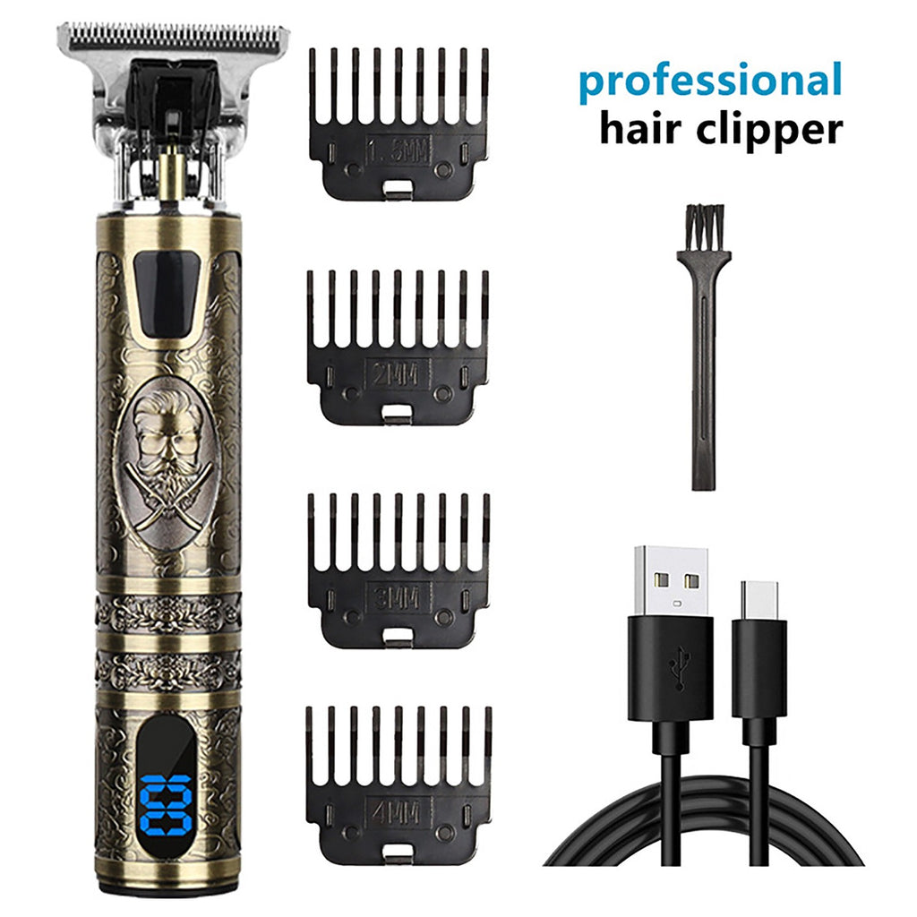 Cordless Men’s Hair Clipper & Beard Trimmer USB Rechargeable Waterproof