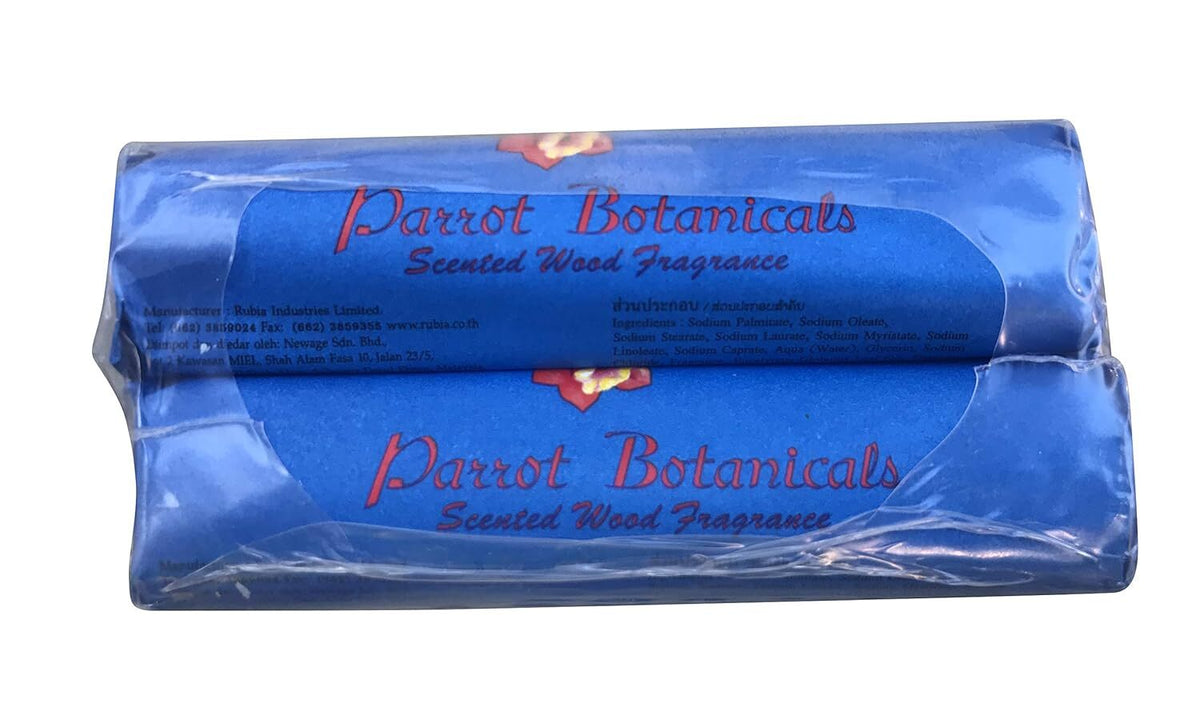 Parrot Botanicals Scented Wood Fragrance Soap Set - Refreshing Thai Handmade Bars (4 x 70g)