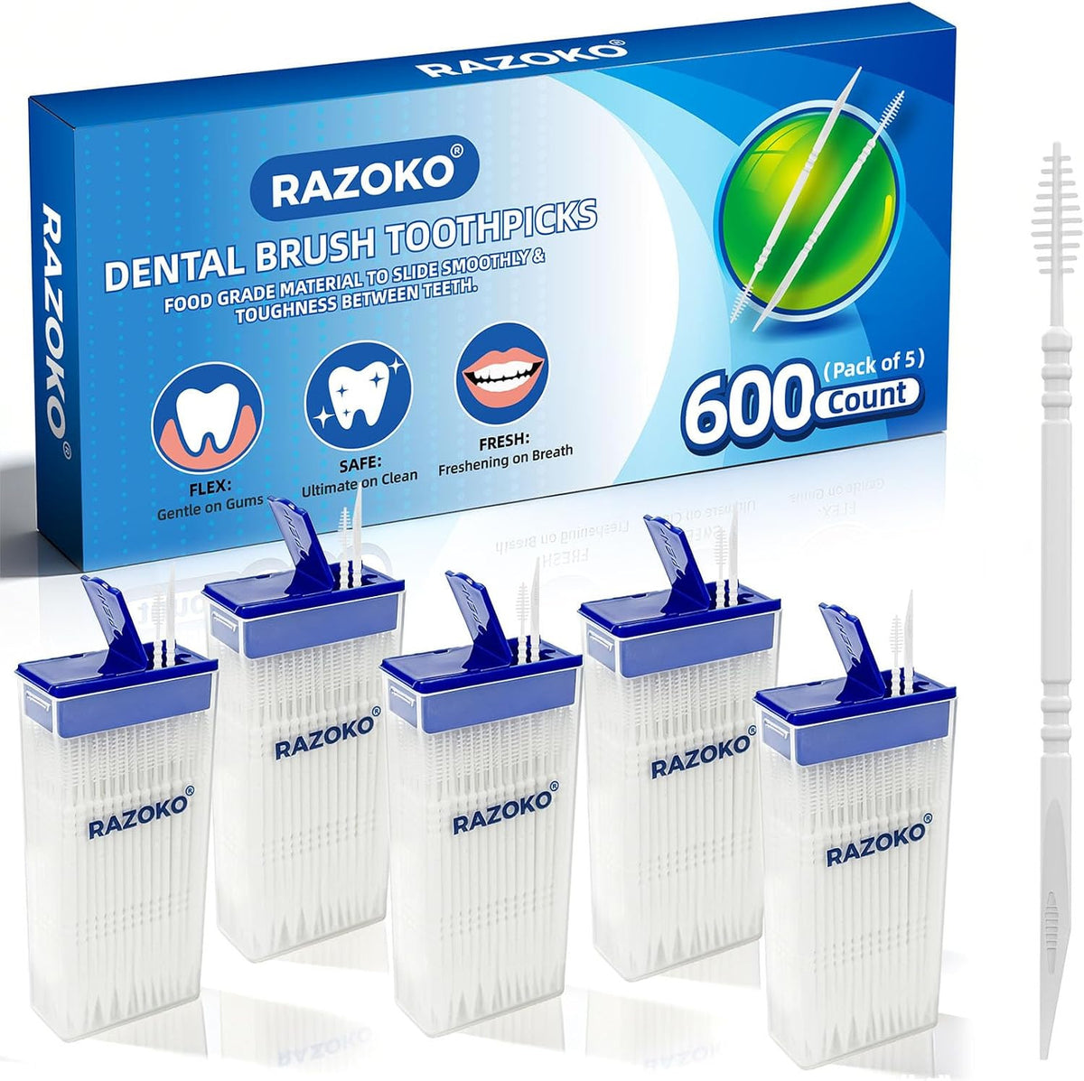 Diamond Flat Toothpicks 750 Count - Multipurpose Household & Baking Tool