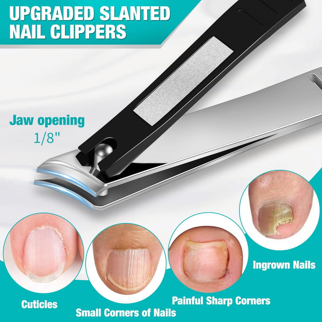 Heavy Duty Toenail Clippers for Seniors & Thick Nails - Large Toe Nail Clippers