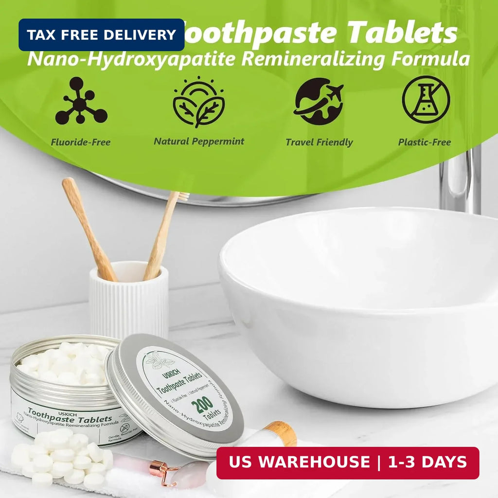 Toothpaste Tablets Natural Whitening Sensitivity Relief Eco Friendly 200 Pcs