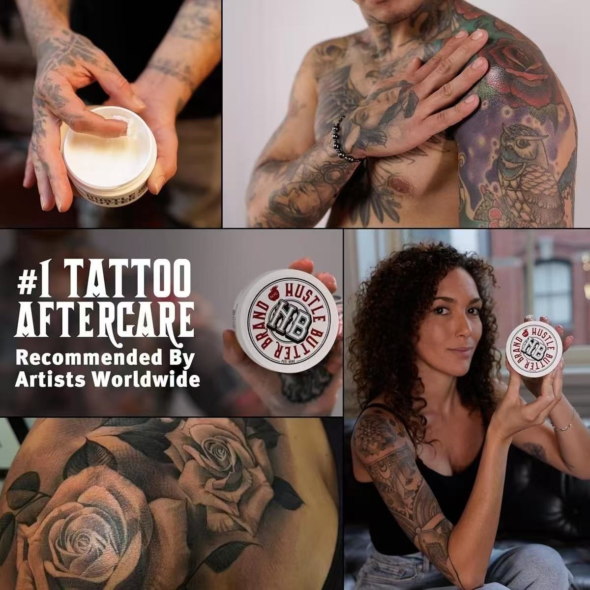 Tattoo Aftercare Balm 5oz Hustle Butter Deluxe Heals & Protects New Tattoos